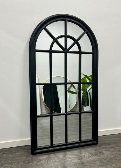 Coastal Black Arch Mirror