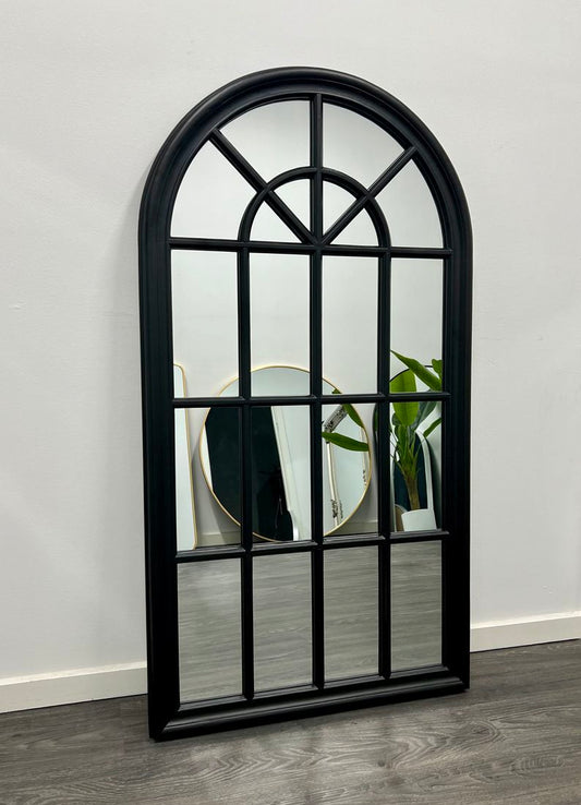 Coastal Black Arch Mirror