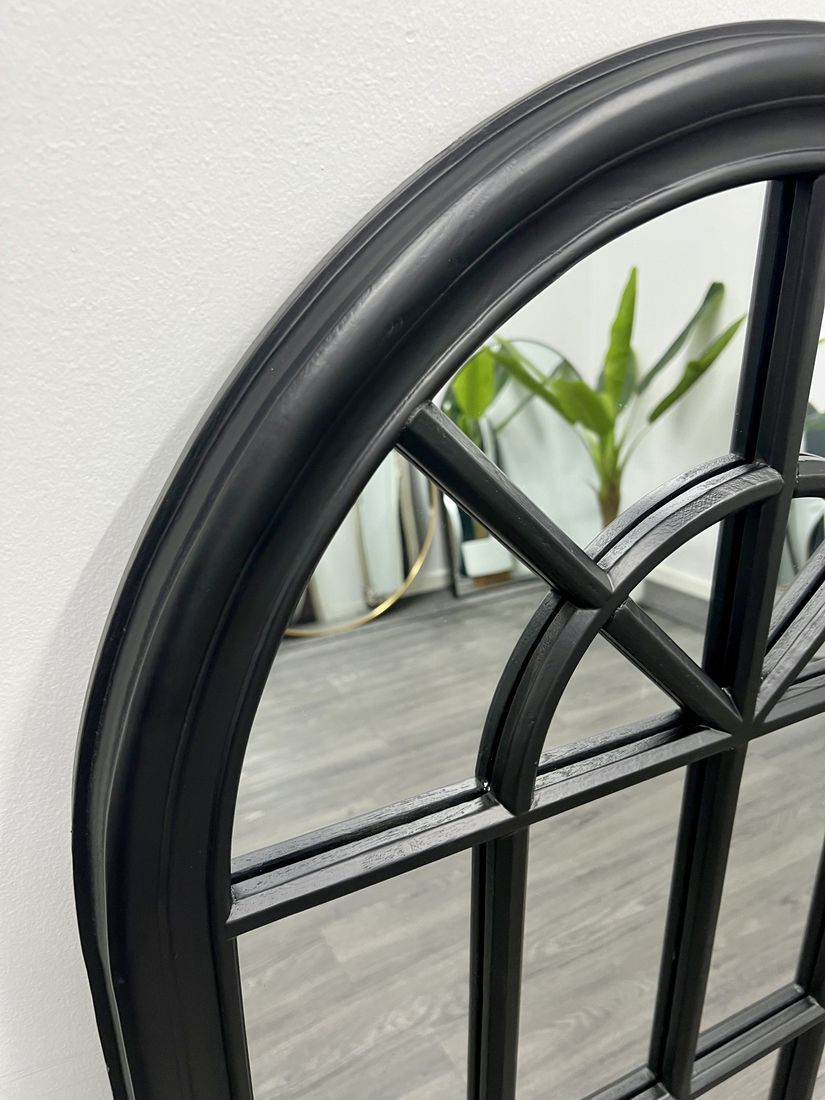 Coastal Black Arch Mirror